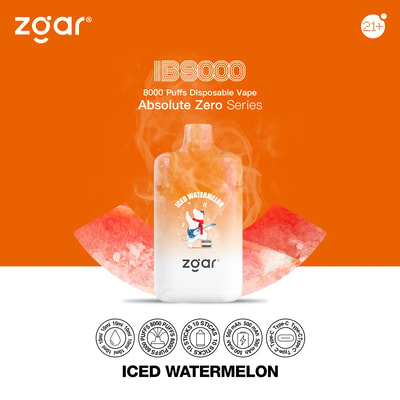 ZGAR ICE BOX 8000 8k Puffs Disposable Vape - High-capacity disposable vape device offering 8000 puffs