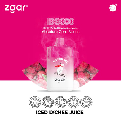 ZGAR ICE BOX 8000 8k Puffs Disposable Vape - High-capacity disposable vape device offering 8000 puffs