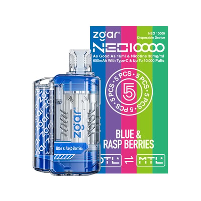 ZGAR NEO 10000 10k Puffs Disposable Vape - High-capacity disposable vape device offering 10000 puffs