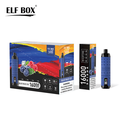ELF BOX SHISHA 16000 16k Puffs Disposable Vape Many Nicotine Tastes LED Display Rechargeable E Cigarette Wholesale