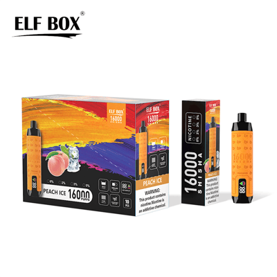 ELF BOX SHISHA 16000 16k Puffs Disposable Vape Many Nicotine Tastes LED Display Rechargeable E Cigarette Wholesale