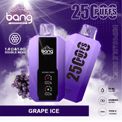 Bang 25000 25k Puffs 0% 2% 3% 5% Nicotine New LED Display Disposable Vape - High-capacity vaping device with LED display