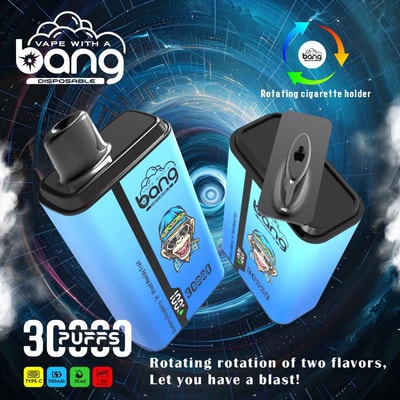 Bang 30000 3万回吸引 0% 2% 3% 5% ニコチン 新ダブルテイスト 使い捨てベイプ - 大容量デュアルフレーバーベイピングデバイス