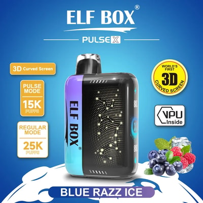 ELF Box 25K Pulse X 25000 Puffs Vape desechable 0%-5% Nicotina 10 sabores Gypsophila Pantalla LED Fábrica directa