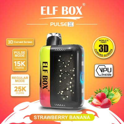 ELF Box 25K Pulse X 25000 Puffs Vape desechable 0%-5% Nicotina 10 sabores Gypsophila Pantalla LED Fábrica directa