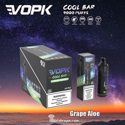 VOPK Cool Bar 9000 9k Puffs Disposable Vape 0% 2% 3% 5% Nicotine 10Tastes Factory Direct