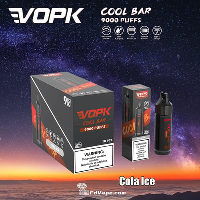VOPK Cool Bar 9000 9k Puffs Disposable Vape 0% 2% 3% 5% Nicotine 10Tastes Factory Direct