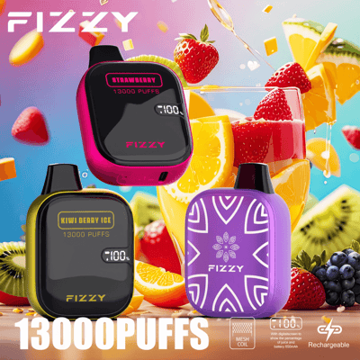 Stylo vape jetable Fizzy Boom 12k 13000 bouffées 2% 5% Nicotine 12 goûts Affichage LED Usine directe