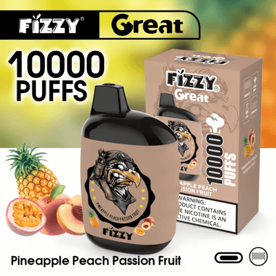 Fizzy Great 10k 10000 Puffs Wegwerp Vape Pen 2% 5% Nicotine 10Tastes Fabriek Direct
