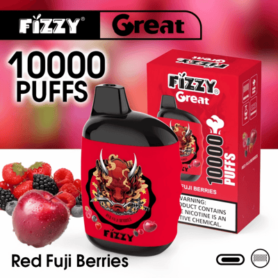 Fizzy Great 10k 10000 Puffs Wegwerp Vape Pen 2% 5% Nicotine 10Tastes Fabriek Direct