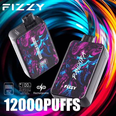 Fizzy Pandora 12k 12000 Puffs Stylo Vape Jetable 2% 5% Nicotine 12 Goûts Affichage LED Directement depuis l'usine