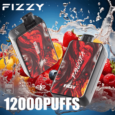 Fizzy Pandora 12k 12000 Puffs Stylo Vape Jetable 2% 5% Nicotine 12 Goûts Affichage LED Directement depuis l'usine