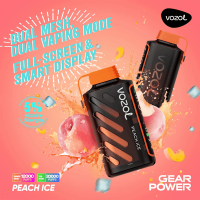 VOZOL Gear Power 20k 20000 Vape jetable à double mode 5% Nicotine 20 goûts Affichage LED Direct usine