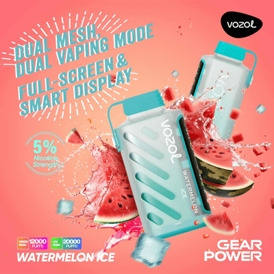 VOZOL Gear Power 20k 20000 Vape jetable à double mode 5% Nicotine 20 goûts Affichage LED Direct usine