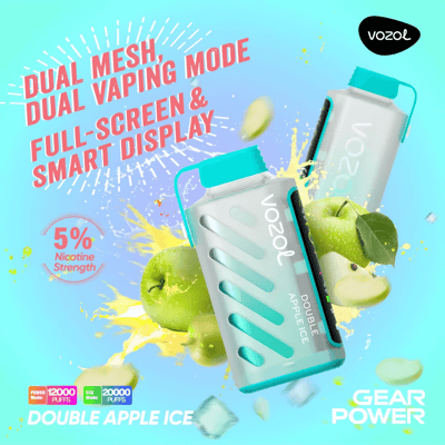 VOZOL Gear Power 20k 20000 Vape jetable à double mode 5% Nicotine 20 goûts Affichage LED Direct usine