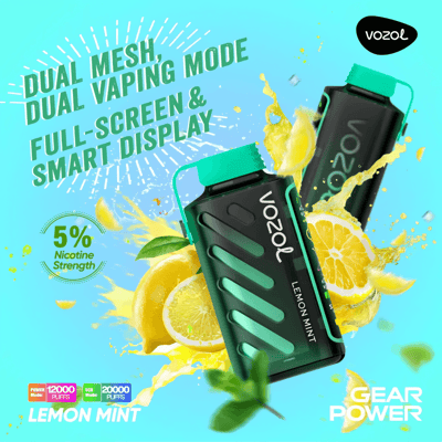 VOZOL Gear Power 20k 20000 Vape jetable à double mode 5% Nicotine 20 goûts Affichage LED Direct usine