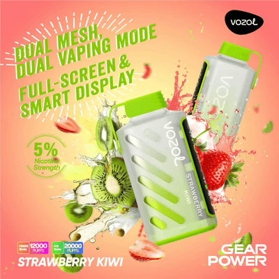 VOZOL Gear Power 20k 20000 Vape jetable à double mode 5% Nicotine 20 goûts Affichage LED Direct usine