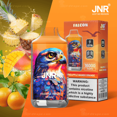 JNR Falcon 16000 16k Puffs Disposable Vape Pod 0% 2% 5% Nicotine 29Tastes  Dual Mesh Factory Direct