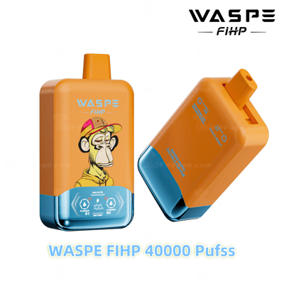 WASPE FIHP 40000 40K Puffs Double Flavor Disposable Vape pen 2% 5% Nicotine  16Tastes LCD Display Factory Direct
