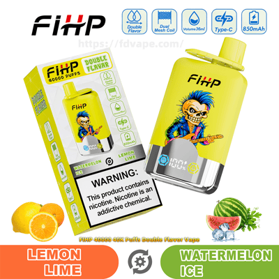 flavor punks vape FIHP 40000 40K Puffs Double Flavors Disposable Vape 2% 5% Nicotine 16Tastes  Smart LED Display | Vape Factory Direct main image 0