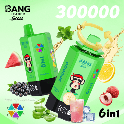 Two bright green 6in1 devices with a cartoon monkey logo, flanked by lemon, lime and other fruits.