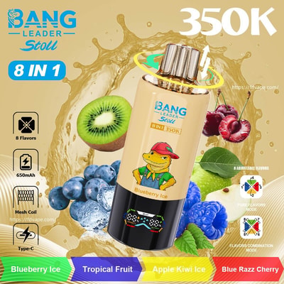 Bang Leader Stoll 350000 350K Puffs Disposable Vape 4 In 1 Flavor System 8  In 1 Flavor Mixing Smooth Vapor Performance - FDVAPE