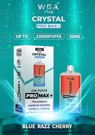 WGA 10k WGA Crystal Pro Max Extra 10000 Puffs Vape jetable 2% Nikotin 15 Goûts Directement d'usine
