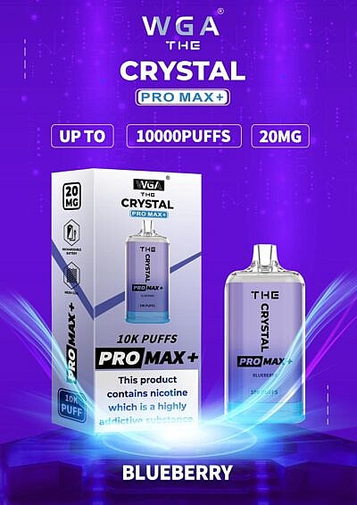 WGA 10k WGA Crystal Pro Max Extra 10000 Puffs Vape desechable 2% Nikotin 15 sabores directo de fábrica