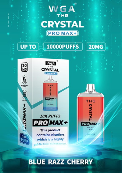 WGA 10k WGA Crystal Pro Max Extra 10000 Puffs Einweg-Vape 2% Nikotin 15 Geschmacksrichtungen Fabrikdirekt