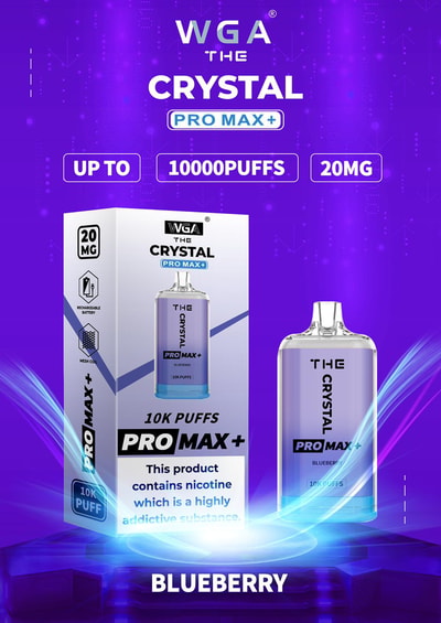 WGA 10k WGA Crystal Pro Max Extra 10000 Puffs Einweg-Vape 2% Nikotin 15 Geschmacksrichtungen Fabrikdirekt