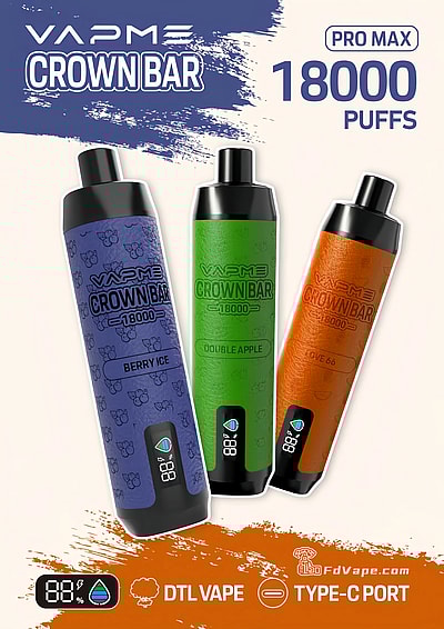 VAPME Crown Bar 18000 Puffs Pro Max Top Sale Vape desechable pluma - Dispositivo vaping desechable de alta capacidad