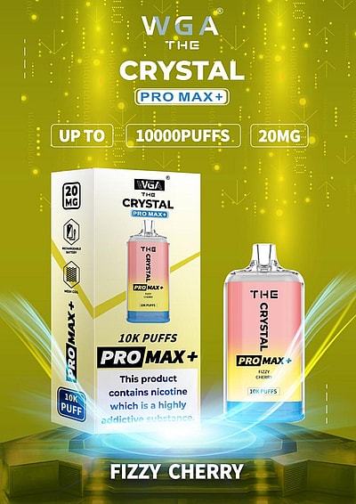 WGA 10k WGA Crystal Pro Max Extra 10000 Puffs Vape jetable 2% Nikotin 15 Goûts Directement d'usine