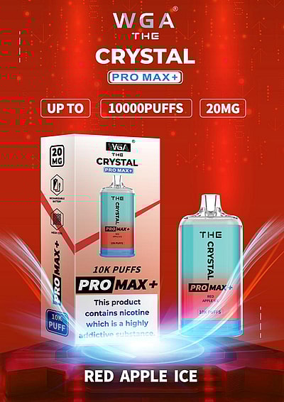 WGA 10k WGA Crystal Pro Max Extra 10000 Puffs Vape jetable 2% Nikotin 15 Goûts Directement d'usine