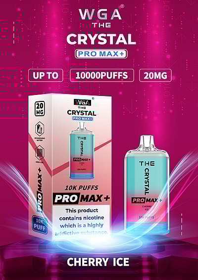 WGA 10k WGA Crystal Pro Max Extra 10000 Puffs Vape jetable 2% Nikotin 15 Goûts Directement d'usine