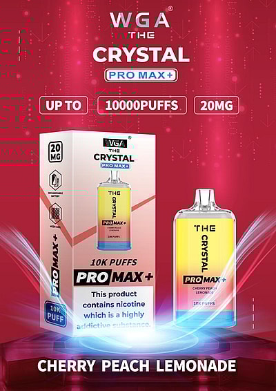 WGA 10k WGA Crystal Pro Max Extra 10000 Puffs Vape jetable 2% Nikotin 15 Goûts Directement d'usine