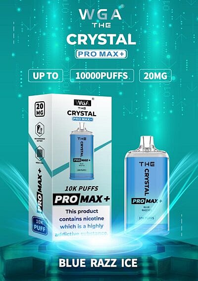 WGA 10k WGA Crystal Pro Max Extra 10000 Puffs Vape desechable 2% Nikotin 15 sabores directo de fábrica