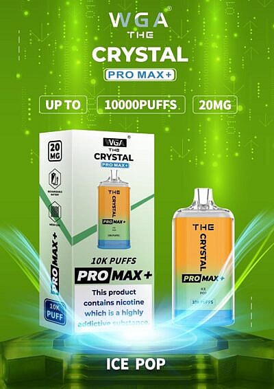 WGA 10k WGA Crystal Pro Max Extra 10000 Puffs Vape desechable 2% Nikotin 15 sabores directo de fábrica