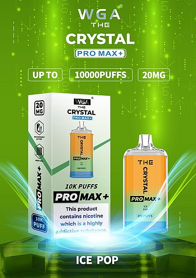WGA 10k WGA Crystal Pro Max Extra 10000 Puffs Vape jetable 2% Nikotin 15 Goûts Directement d'usine