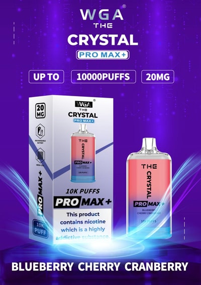 WGA 10k WGA Crystal Pro Max Extra 10000 Puffs Einweg-Vape 2% Nikotin 15 Geschmacksrichtungen Fabrikdirekt