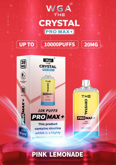 WGA 10k WGA Crystal Pro Max Extra 10000 Puffs Einweg-Vape 2% Nikotin 15 Geschmacksrichtungen Fabrikdirekt