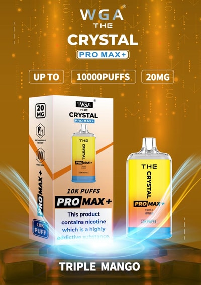 WGA 10k WGA Crystal Pro Max Extra 10000 Puffs Einweg-Vape 2% Nikotin 15 Geschmacksrichtungen Fabrikdirekt
