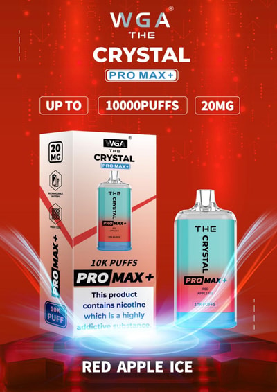 WGA 10k WGA Crystal Pro Max Extra 10000 Puffs Einweg-Vape 2% Nikotin 15 Geschmacksrichtungen Fabrikdirekt