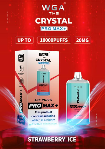 WGA 10k WGA Crystal Pro Max Extra 10000 Puffs Einweg-Vape 2% Nikotin 15 Geschmacksrichtungen Fabrikdirekt