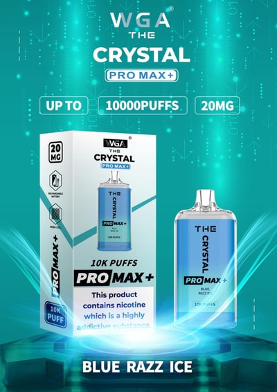 WGA 10k WGA Crystal Pro Max Extra 10000 Puffs Einweg-Vape 2% Nikotin 15 Geschmacksrichtungen Fabrikdirekt