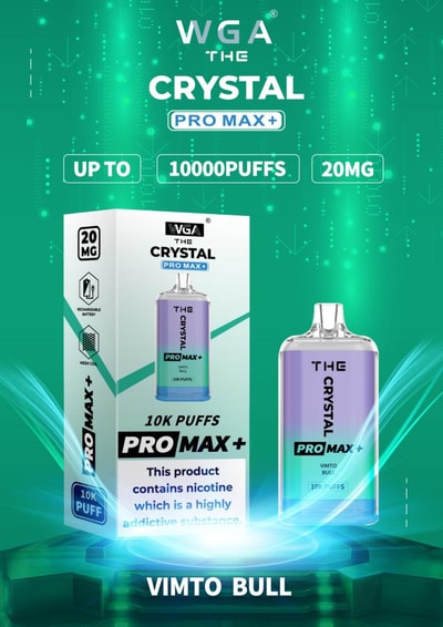 WGA 10k WGA Crystal Pro Max Extra 10000 Puffs Einweg-Vape 2% Nikotin 15 Geschmacksrichtungen Fabrikdirekt