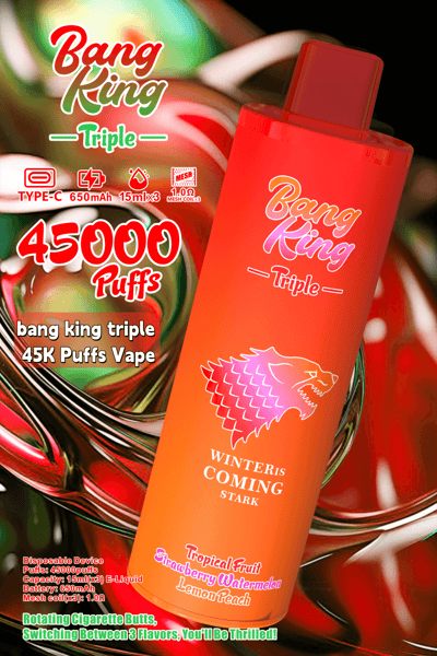 Bang King Triple 45000 45 tys. zaciągnięć 3 w 1 smaki jednorazowego użytku 0% 2% 3% 5% nikotyna 10 smaków ładowalne prosto z fabryki