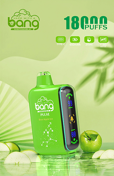 Bang Pulse 18000 Rookwolken Wegwerp Vape 0% 2% 3% 5% Nicotine 12 Smaken LED Display Fabriek Direct