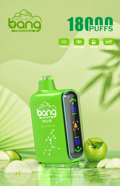 Bang Pulse 18000 soffi Vape monouso 0% 2% 3% 5% Nicotina 12Tastes Display a LED Fabbrica diretta