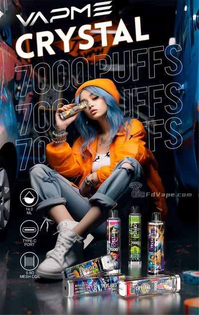 VAPME Crystal 7000 Puffs Disposable Vape - High-capacity disposable vaping device