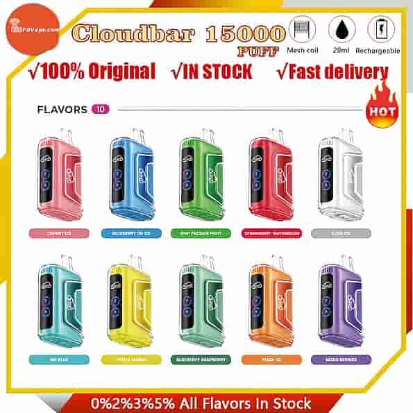 Cloud Bar 15000 15K Puffs LED-Anzeige Einweg-Vape Großhandel